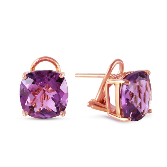 Galaxy Gold Products Jewelry - FRENCH CLIPS EARRING WITH NATURAL AMETHYSTS
